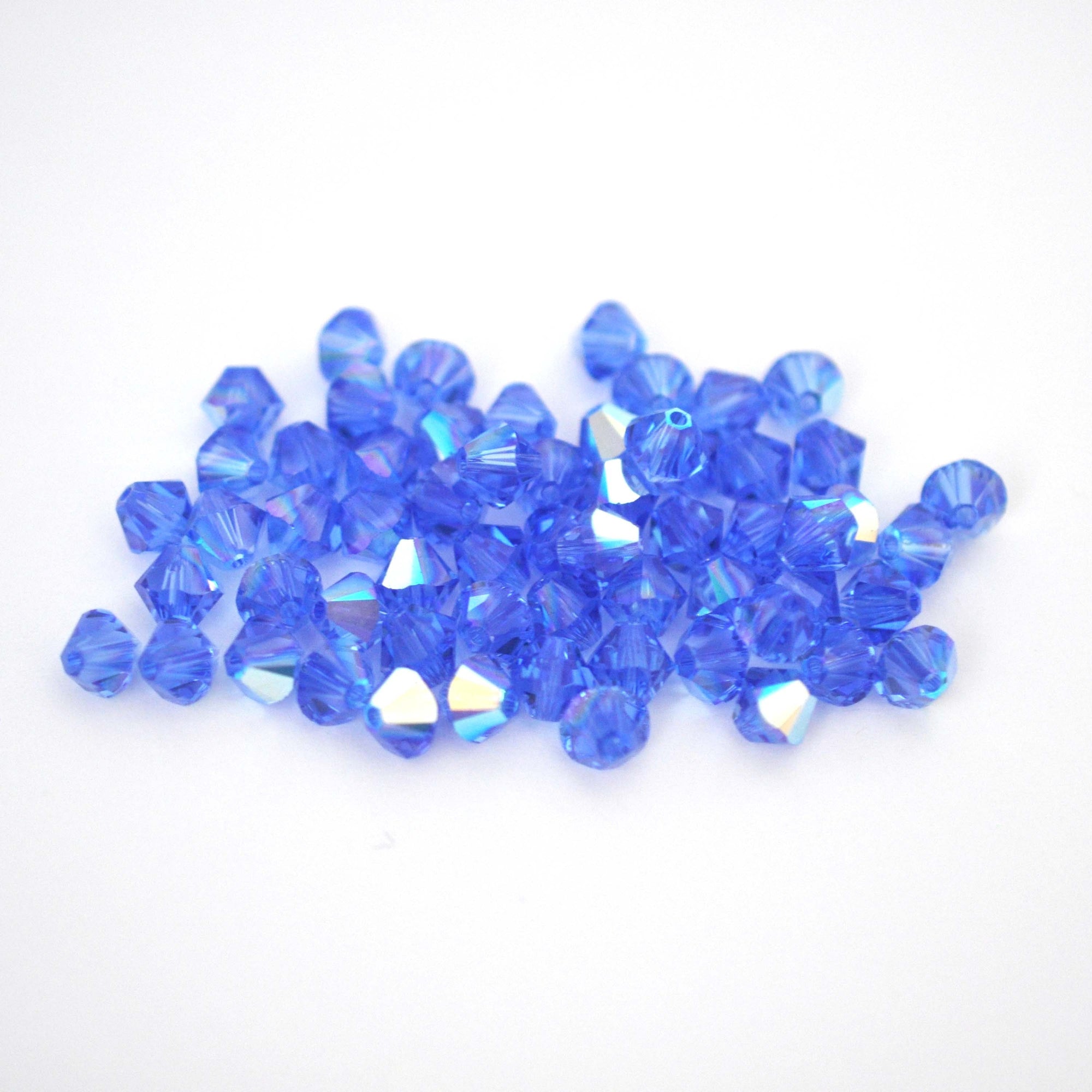 Sapphire AB Bicone Beads 5328 Barton Crystal 6mm