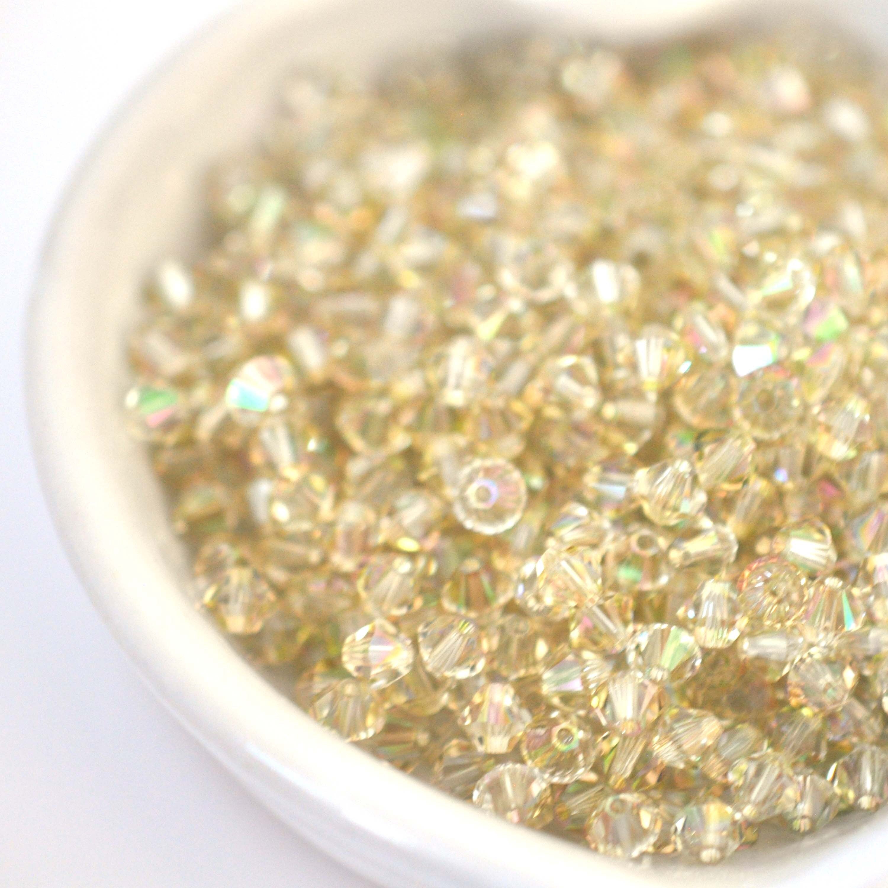 Luminous Green Bicone Beads 5328 Barton Crystal 4mm