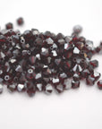 Garnet Satin Bicone Beads 5301 Barton Crystal 4mm