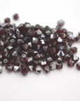 Garnet Satin Bicone Beads 5301 Barton Crystal 6mm
