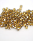 Light Topaz Satin Bicone Beads 5328 Barton Crystal 4mm