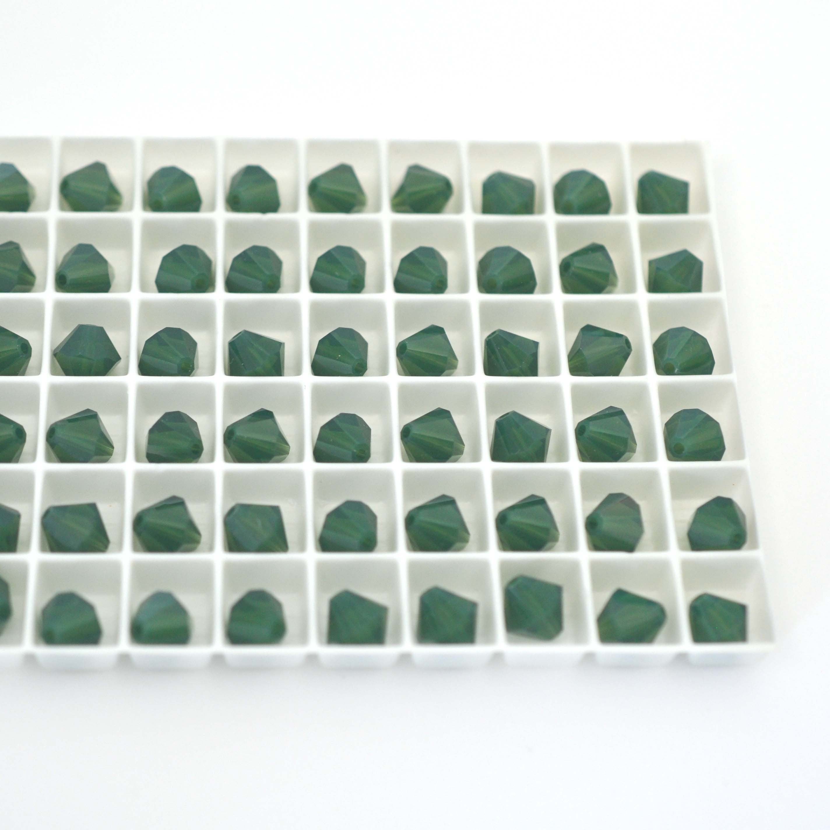 Palace Green Opal Bicone Beads 5301 Barton Crystal 8mm