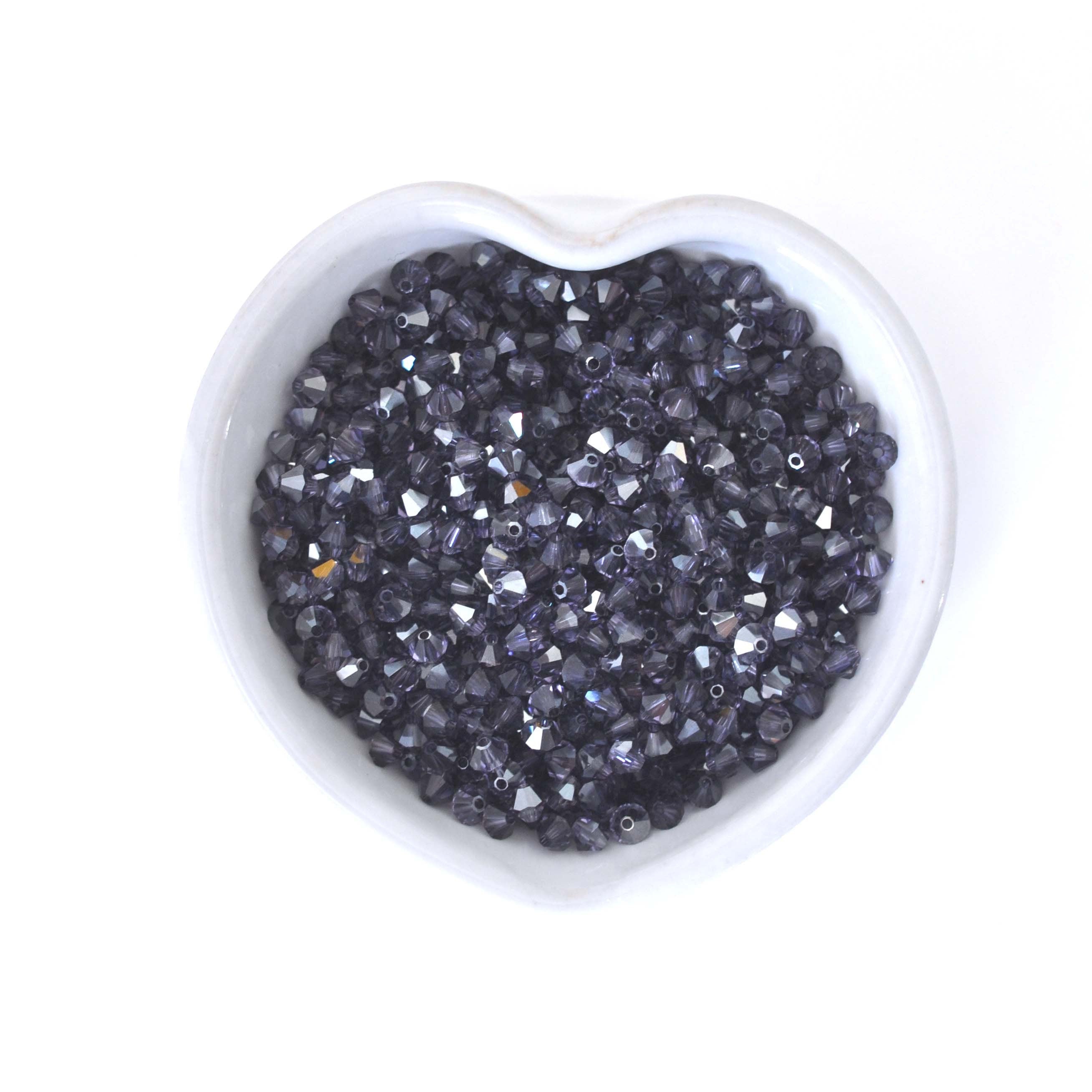 Tanzanite Satin Bicone Beads 5301 Barton Crystal 4mm