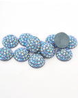 Light Sapphire Shimmer Pave Crystal Cabochon 86601 Barton Crystal 12mm