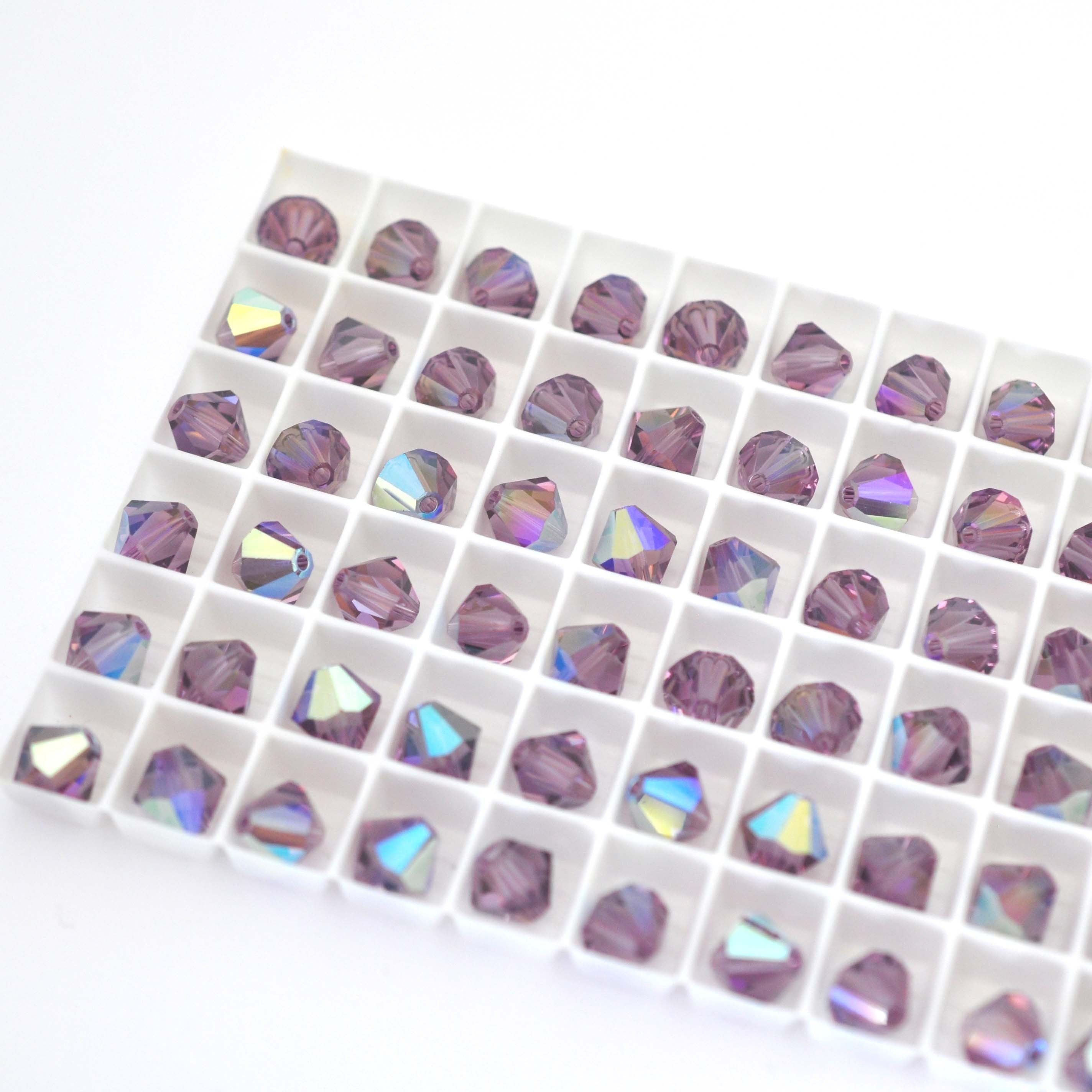 Lilac AB Bicone Beads 5301 Barton Crystal 8mm