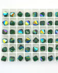 Medium Emerald AB Bicone Beads 5301 Barton Crystal 8mm