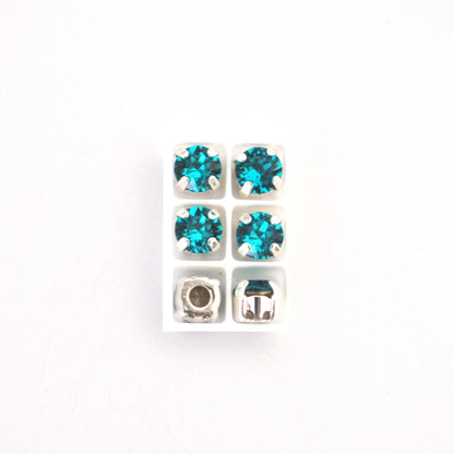 Blue Zircon Sew On Set Barton Crystal Chaton Montees 6mm, 29ss