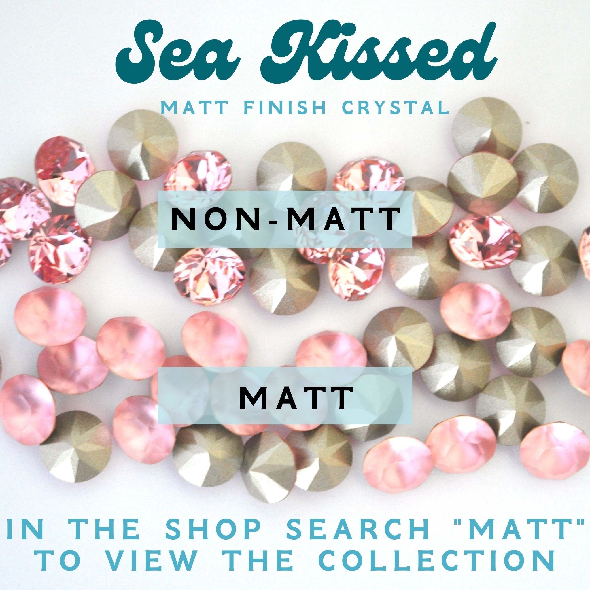 Rose Water Opal Matt - Sea Kissed 1088 Pointed Back Chaton Barton Crystal 39ss, 8mm