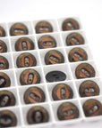 Dark Bronze (Jet Nut) Round Crystal Buttons 3014 Barton Crystal 12mm