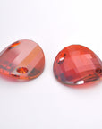 Red Magma Round Twist 2 Hole Sew On Stone 3221 Barton Crystal 28mm