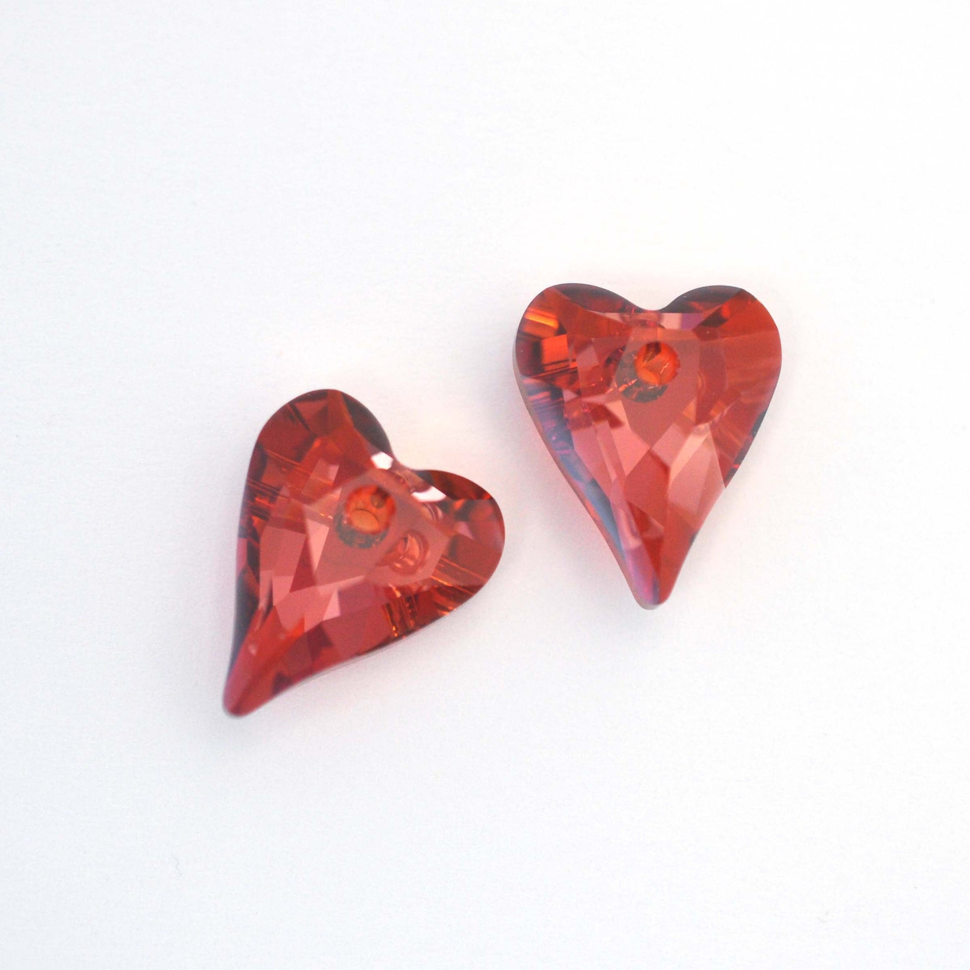 Red Magma Heart Pendant 6240 Barton Crystal 17mm