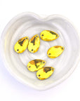 Citrine Pear Shape 2 Hole Sew On Stones 3230 Barton Crystal 18x10.5mm