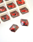 Red Magma Crystal 2 Hole Sew On Stones 3265 Barton Crystal 20x16mm