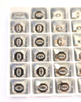 Crystal Satin Square Crystal Buttons 3017 Barton Crystal 12mm