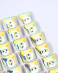 Crystal AB Square Crystal Buttons 3017 Barton Crystal 12mm