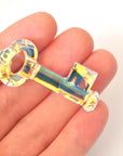 Crystal AB Large Key Pendant 6919 Barton Crystal 50mm - 1 Key