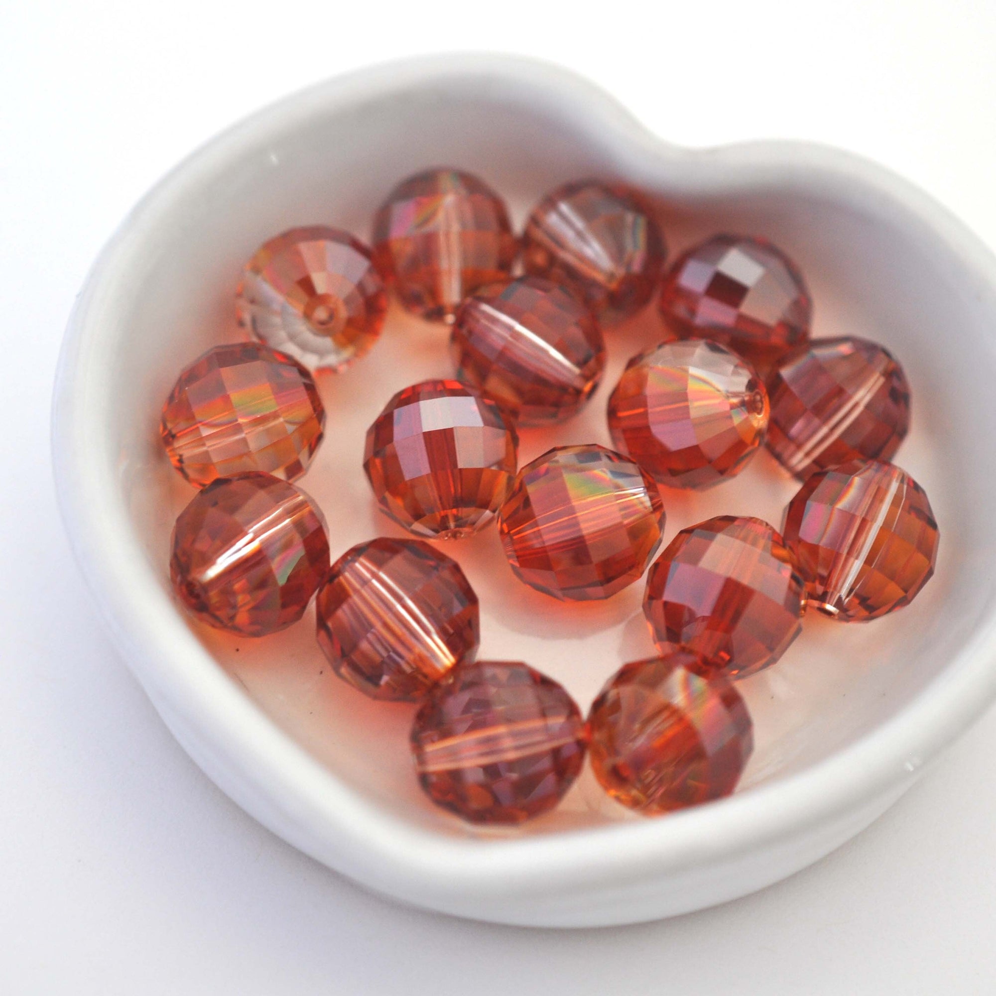 Red Magma Chessboard Beads 5005 Barton Crystal 12mm