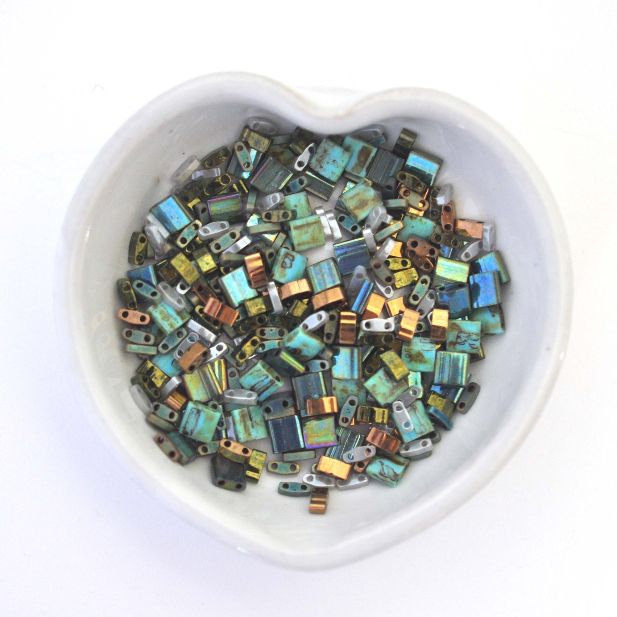 Bronzed Blue Mix Full, Half, Quarter Sizes Miyuki Tila Beads