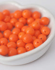 Orange 8MM Vintage Cherry Brand Glass Beads - 50 Beads