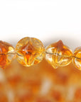 Topaz Two Tone 11MM Crinkle Beads Vintage West German Glass Beads - 6 Beads