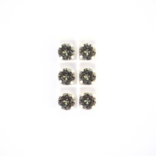 Black Diamond Sew On Set Barton Crystal Chaton Montees 8mm, 39ss