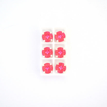 Lotus Pink Delite Sew On Set Barton Crystal Chaton Montees 8mm, 39ss