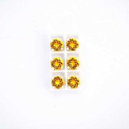 Light Topaz Sew On Set Barton Crystal Chaton Montees 8mm, 39ss