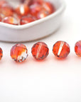 Red Magma Chessboard Beads 5005 Barton Crystal 12mm