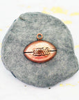 Antique Copper Ox Football Brass Charm Finding