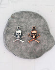Skull & Cross Bones Brass Charm Pendants