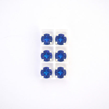 Royal Blue Delite Sew On Set Barton Crystal Chaton Montees 8mm, 39ss
