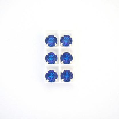 Royal Blue Delite Sew On Set Barton Crystal Chaton Montees 8mm, 39ss
