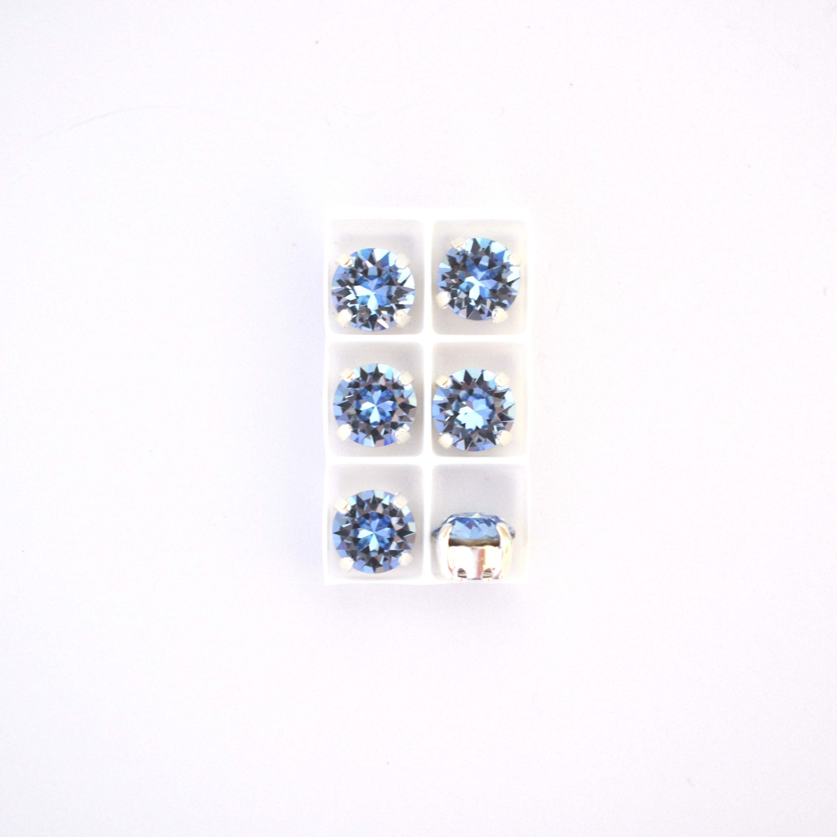 Light Sapphire Sew On Set Barton Crystal Chaton Montees 8mm, 39ss
