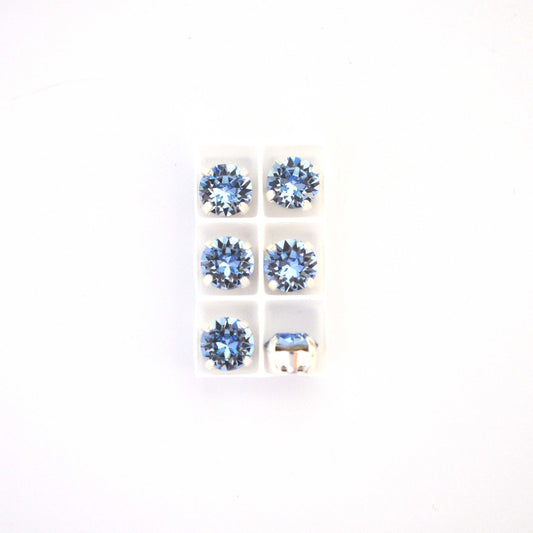 Light Sapphire Sew On Set Barton Crystal Chaton Montees 8mm, 39ss