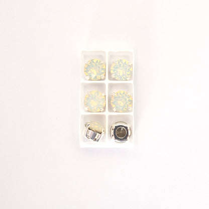 White Opal Sew On Set Barton Crystal Chaton Montees 8mm, 39ss
