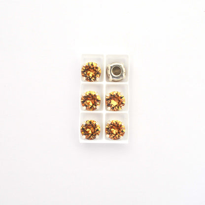 Light Colorado Topaz Sew On Set Barton Crystal Chaton Montees 8mm, 39ss