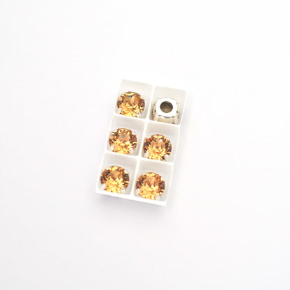 Light Colorado Topaz Sew On Set Barton Crystal Chaton Montees 8mm, 39ss
