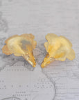 Gold Plated Orchid Cornucopia Vintage 3D Stamped Findings - By The Pair (2 Pieces)