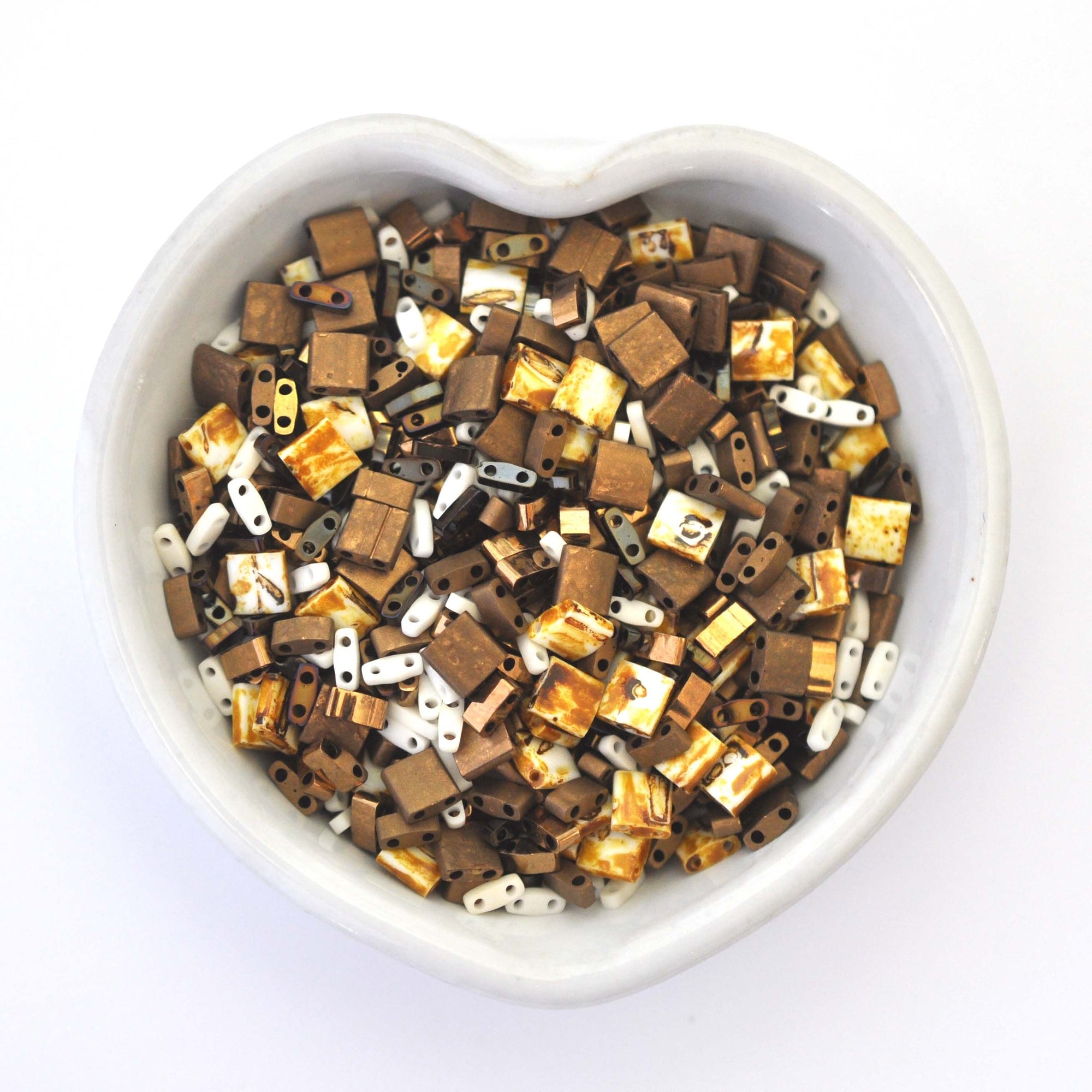 Chocolate Covered Caramels Mix -   Miyuki Tila Beads