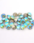 Peridot Blue AB 1088 Pointed Back Chaton Barton Crystals 39ss, 8mm