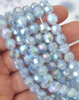 Sugarplum Blue 8MM Vintage Beads - 12 Beads