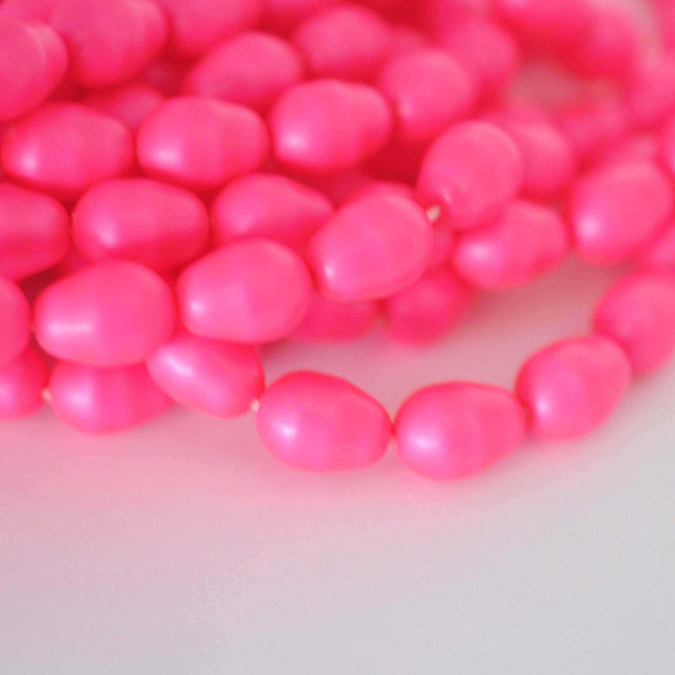 Neon Pink Crystal Pearls 11x10mm 5821 Barton Crystal Pearl Beads