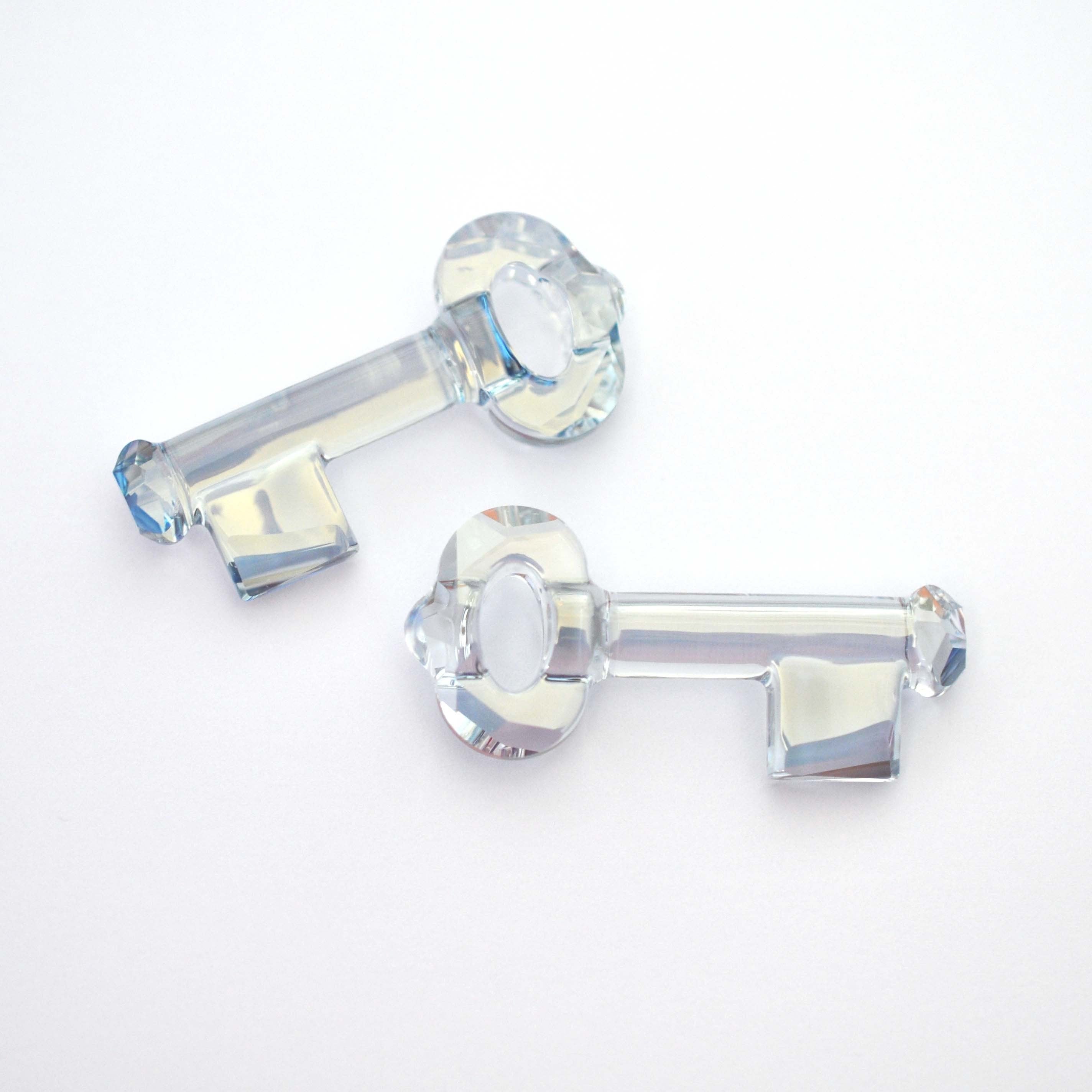 Blue Shade Large Key Pendant 6919 Barton Crystal 50mm - 1 Key