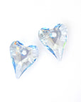 Blue Shade Embrace Heart Pendant 27mm 6240 Barton Crystal - 1 Heart