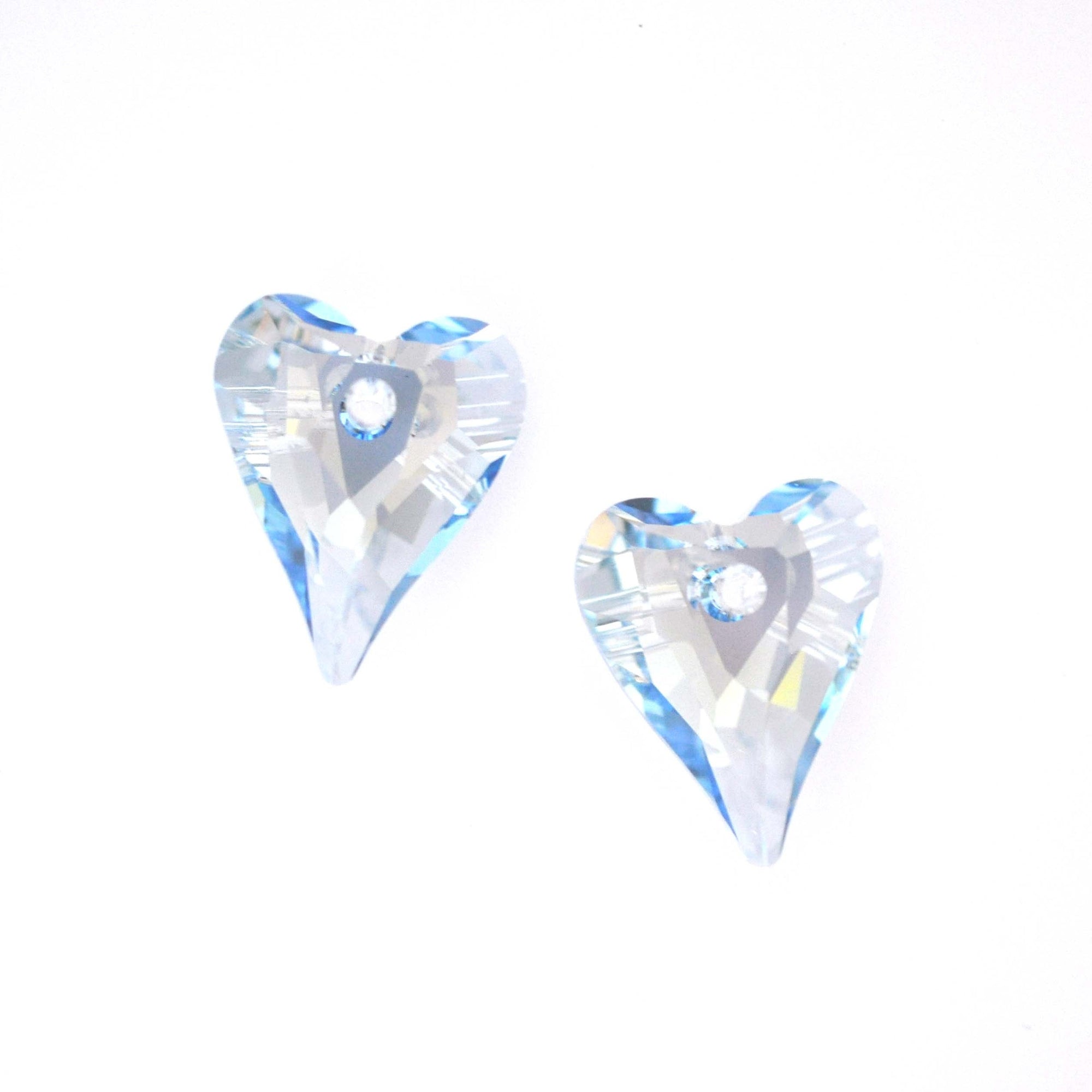 Blue Shade Embrace Heart Pendant 27mm 6240 Barton Crystal - 1 Heart