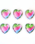 Watermelon Vintage Tricolor Heart Pendants 18MM - 1 Pair (2 Pieces)