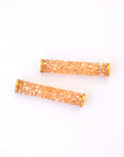 Golden Shadow W. Gold Plated Accents Fine Rocks Tube Beads Barton Crystal 30MM - 1 Bead