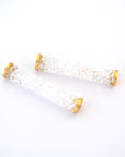Moonlight W. Gold Plated Accents Fine Rocks Tube Beads Barton Crystal 30MM - 1 Bead