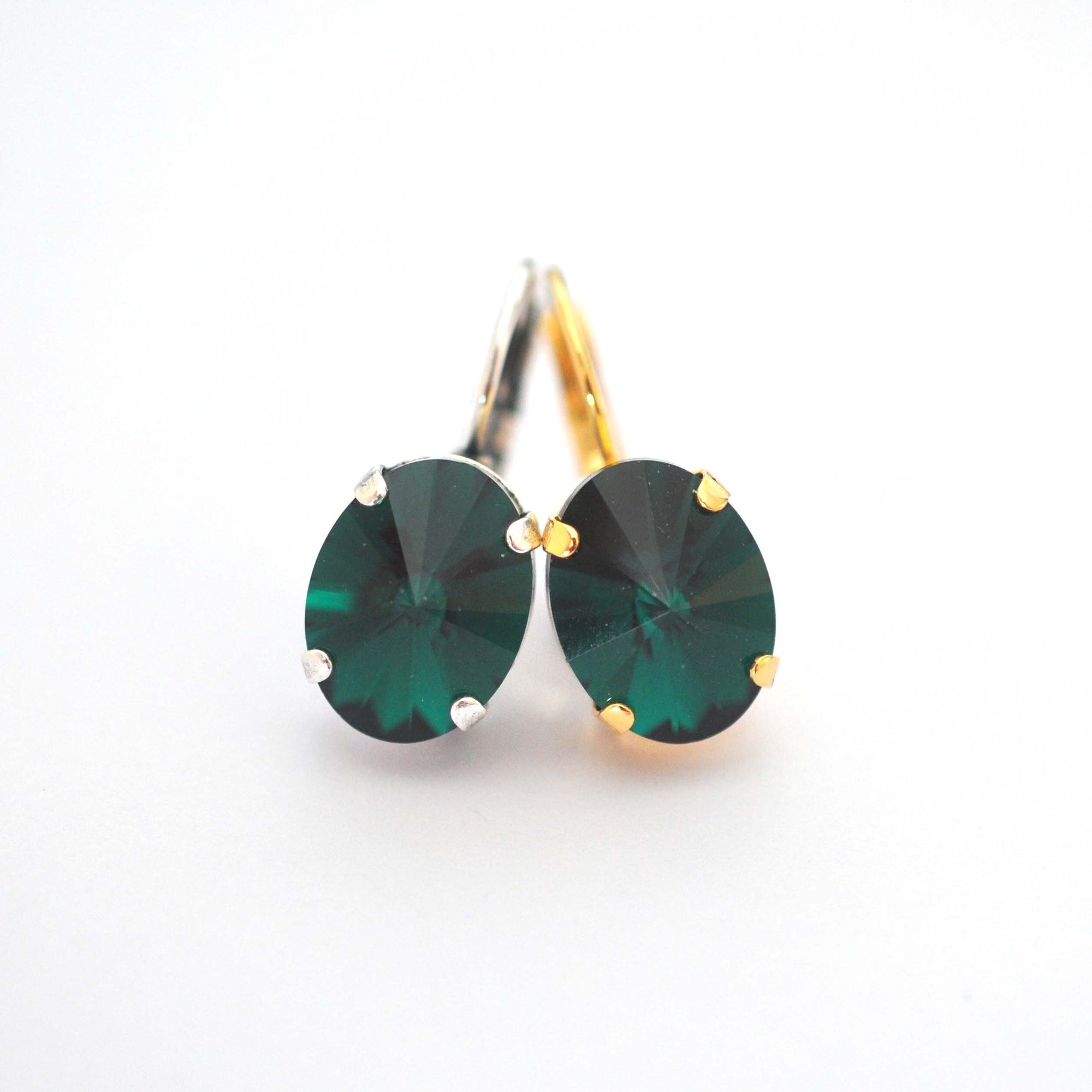 Emerald Green Oval Earring Kit
