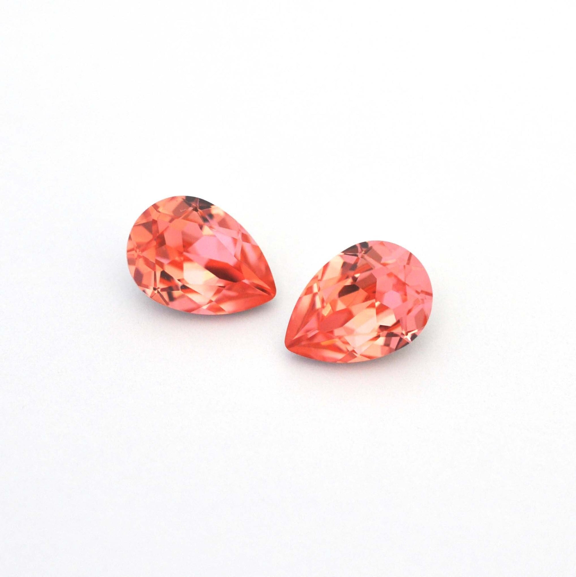 Rose Peach Pear Shape 4320 Barton Crystal 14x10mm